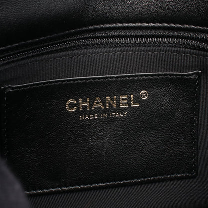 マトラッセ スモールフラップバッグ チェーンショルダーバッグ ラムスキン ブラック ゴールド金具 シャネル バッグ CHANEL