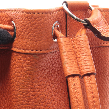 マーケットPM ショルダーバッグ トゴ オレンジ シルバー金具 □L刻印 エルメス バッグ HERMES