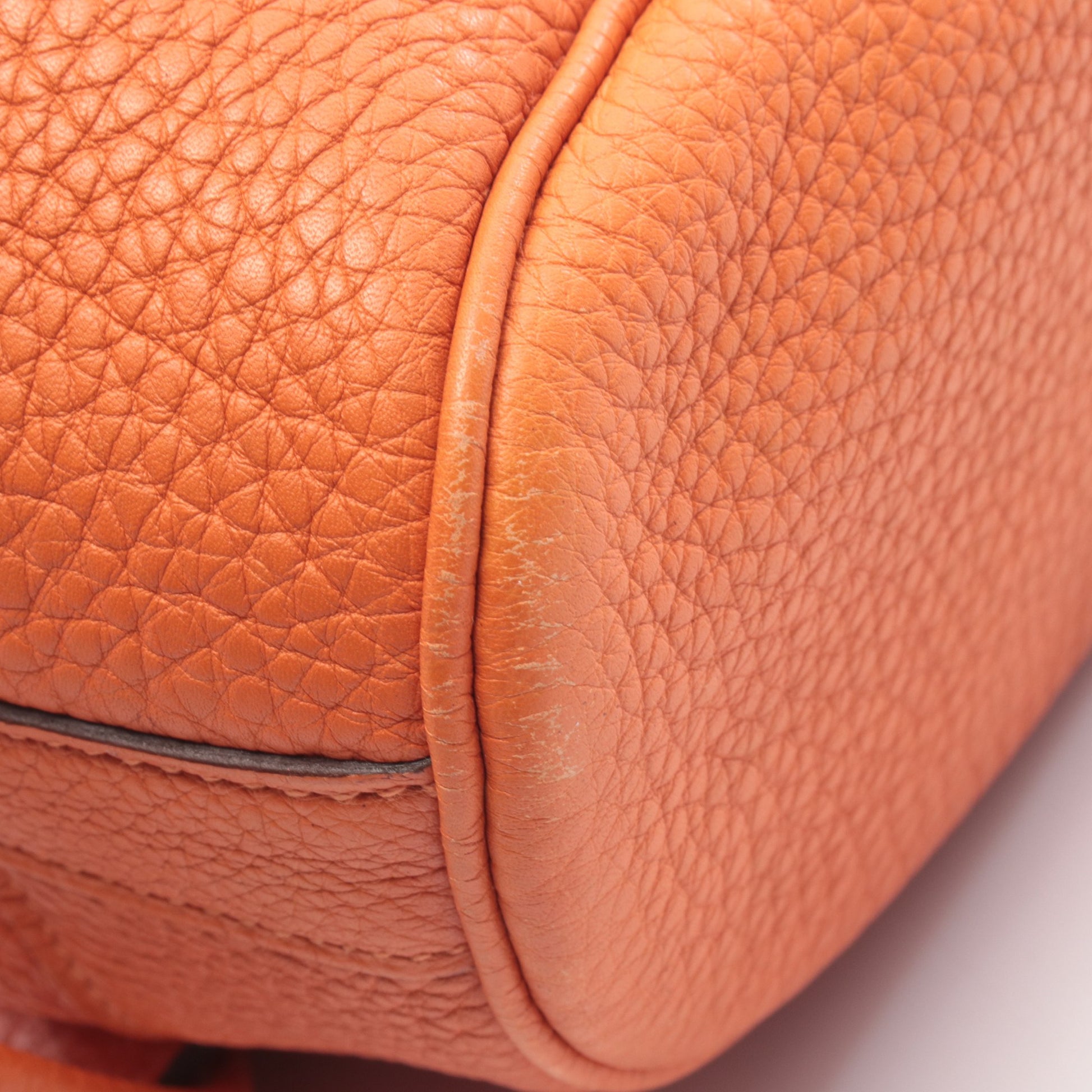 マーケットPM ショルダーバッグ トゴ オレンジ シルバー金具 □L刻印 エルメス バッグ HERMES