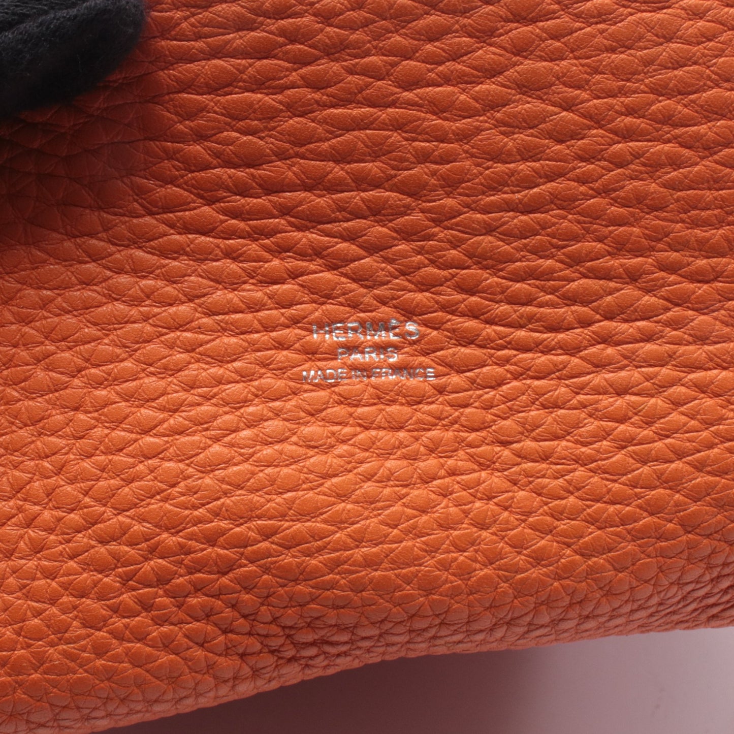 マーケットPM ショルダーバッグ トゴ オレンジ シルバー金具 □L刻印 エルメス バッグ HERMES