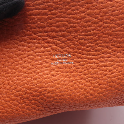 マーケットPM ショルダーバッグ トゴ オレンジ シルバー金具 □L刻印 エルメス バッグ HERMES