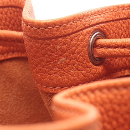 マーケットPM ショルダーバッグ トゴ オレンジ シルバー金具 □L刻印 エルメス バッグ HERMES