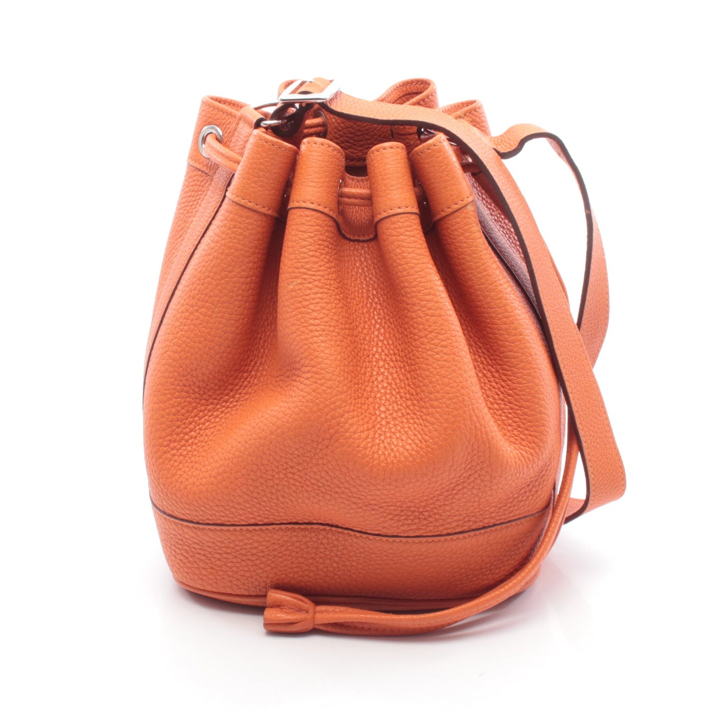 マーケットPM ショルダーバッグ トゴ オレンジ シルバー金具 □L刻印 エルメス バッグ HERMES
