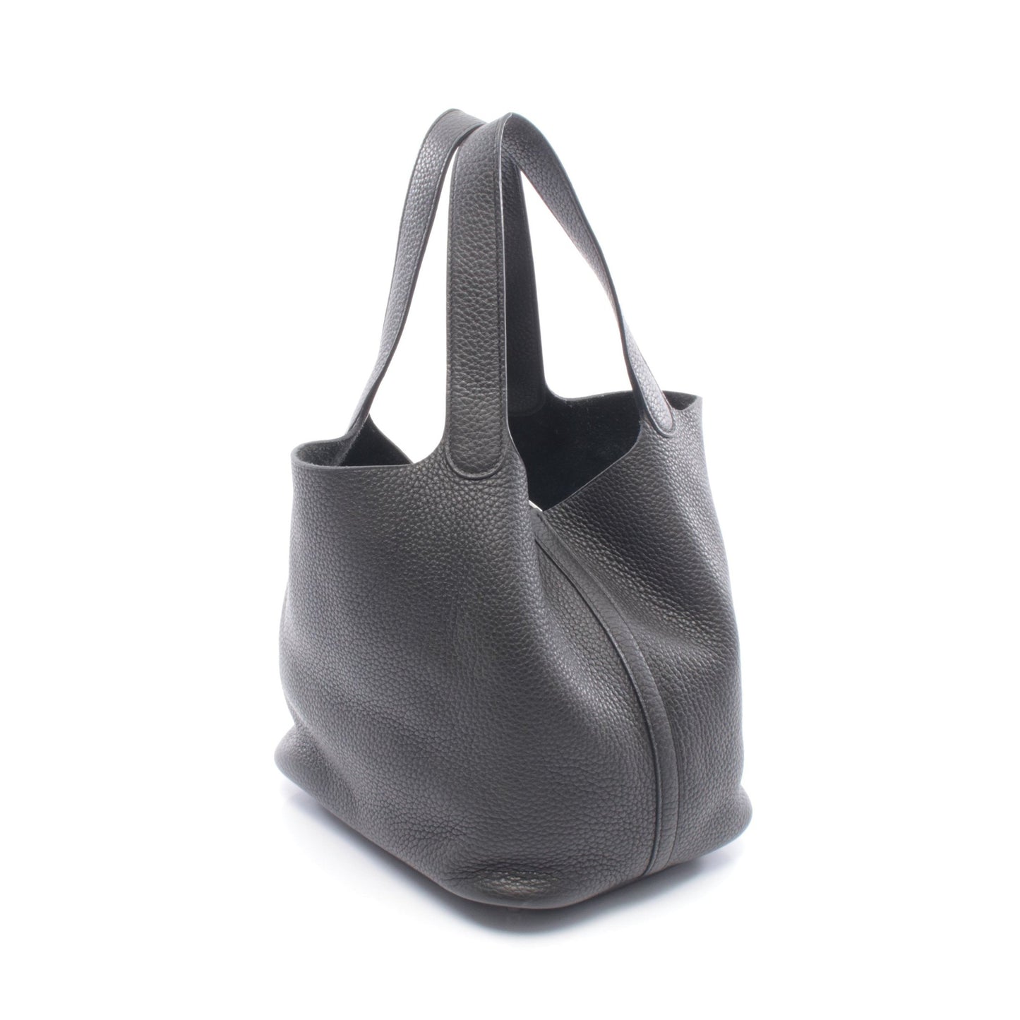 ピコタンロックMM ハンドバッグ トリヨンクレマンス ブラック シルバー金具 X刻印 エルメス バッグ HERMES