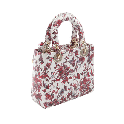 LADY DIOR MY ABCDIOR レディディオール スモール ハンドバッグ レザー ホワイト レッド マルチカラー クリスチャンディオール バッグ Christian Dior