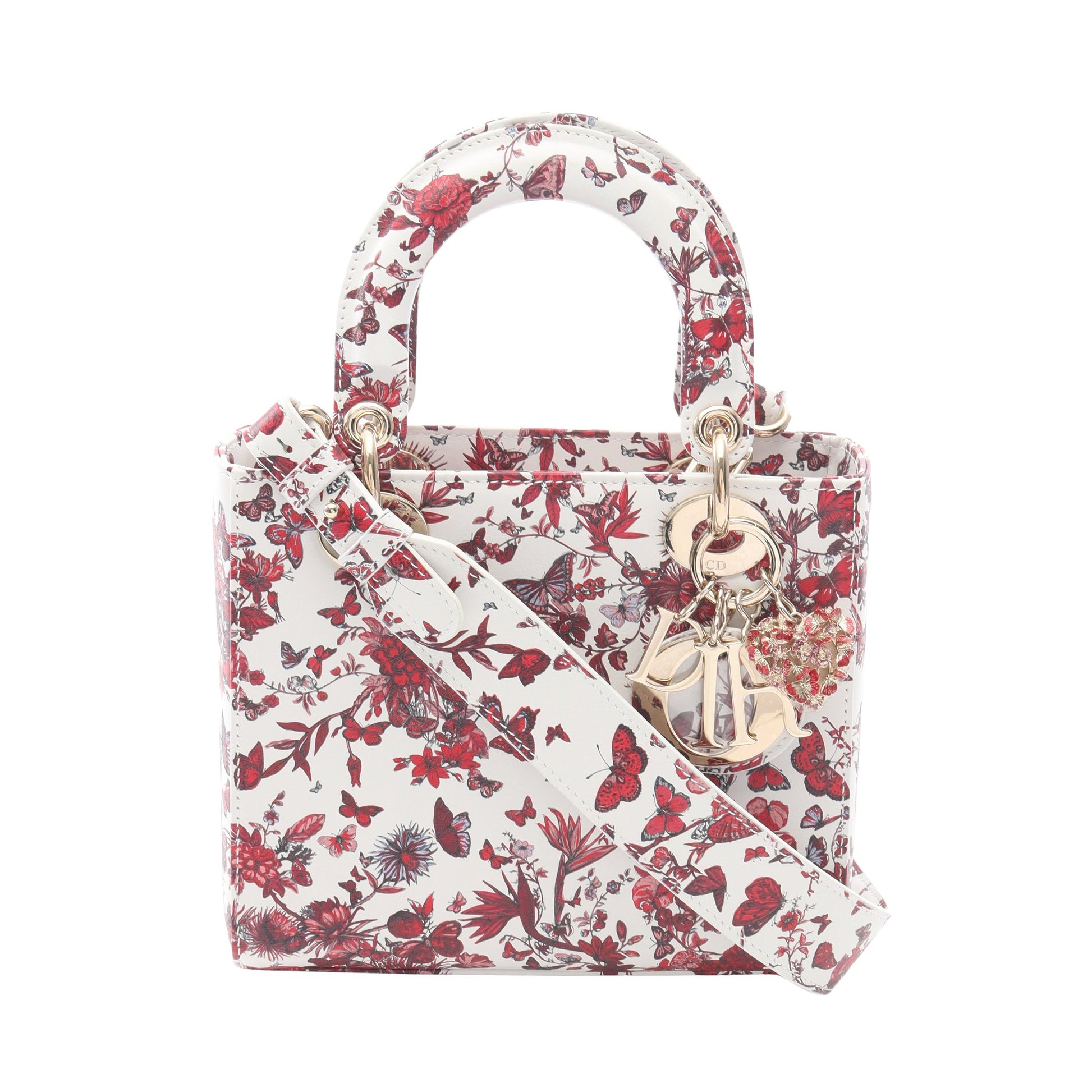 LADY DIOR MY ABCDIOR レディディオール スモール ハンドバッグ レザー ホワイト レッド マルチカラー クリスチャンディオール バッグ Christian Dior