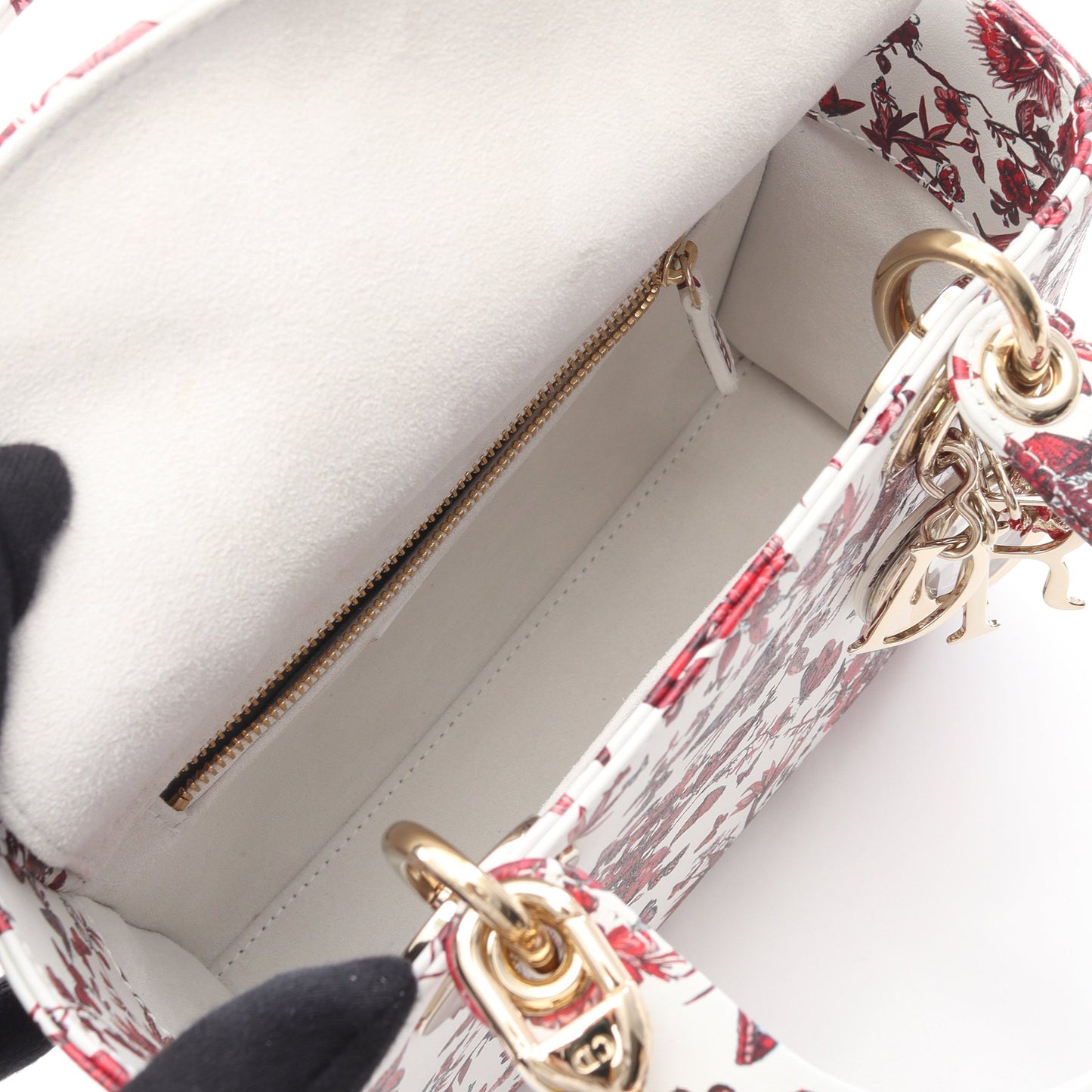 LADY DIOR MY ABCDIOR レディディオール スモール ハンドバッグ レザー ホワイト レッド マルチカラー クリスチャンディオール バッグ Christian Dior
