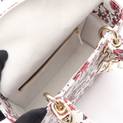 LADY DIOR MY ABCDIOR レディディオール スモール ハンドバッグ レザー ホワイト レッド マルチカラー クリスチャンディオール バッグ Christian Dior
