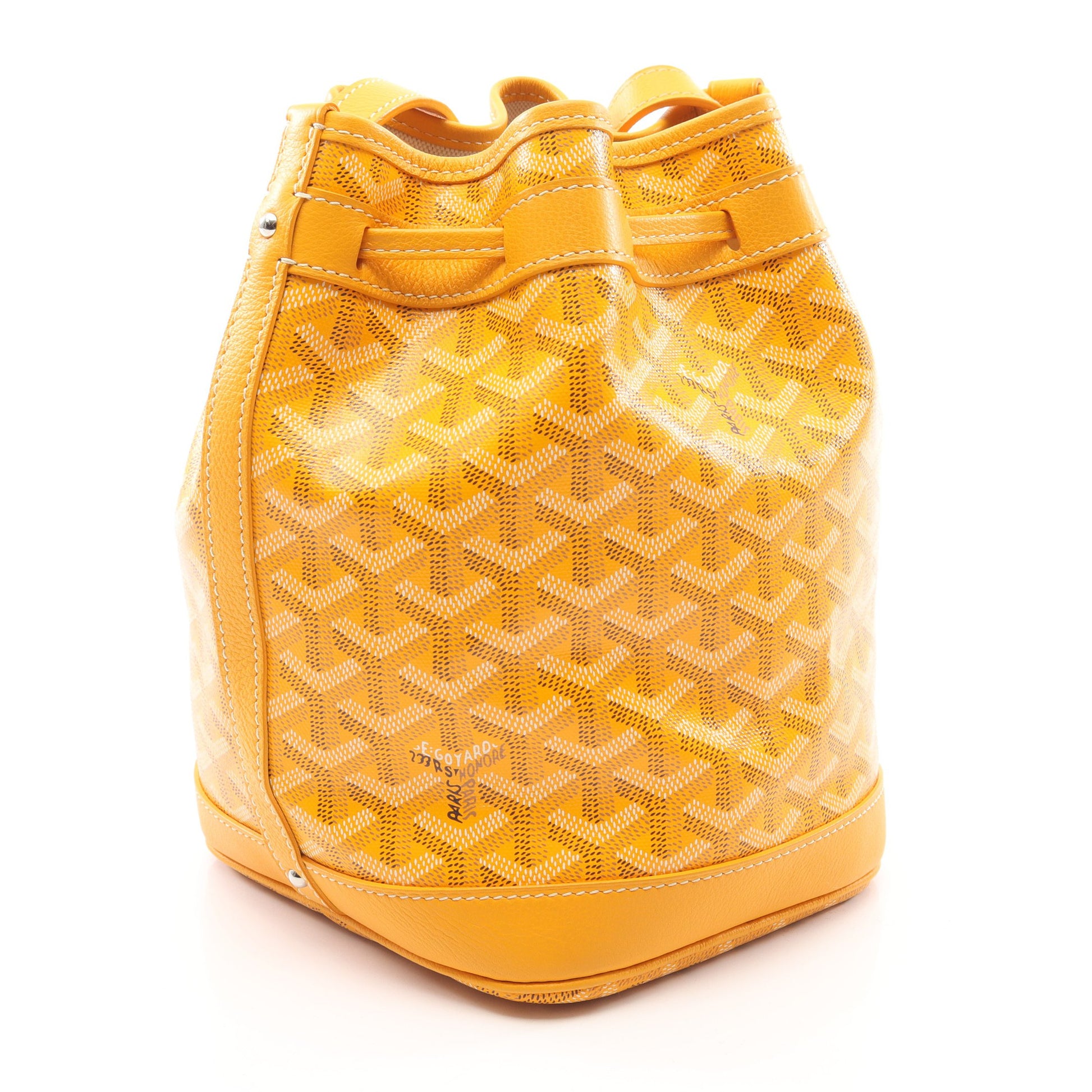 プティ フロ ショルダーバッグ コーティングキャンバス レザー オレンジイエロー マルチカラー 巾着 ゴヤール バッグ GOYARD