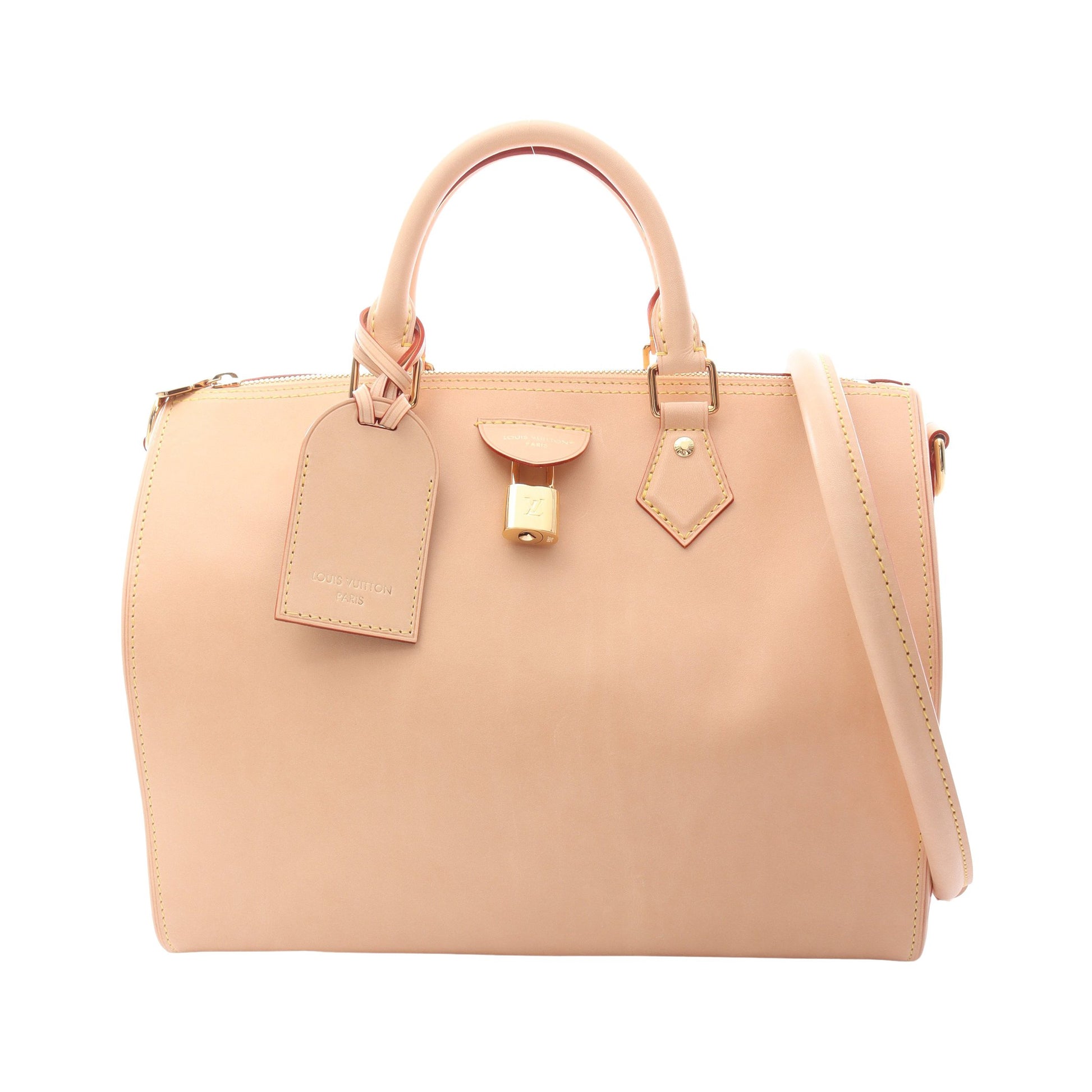 スピーディ ソフト 30 ハンドバッグ レザー ベージュ 2WAY ルイヴィトン バッグ LOUIS VUITTON