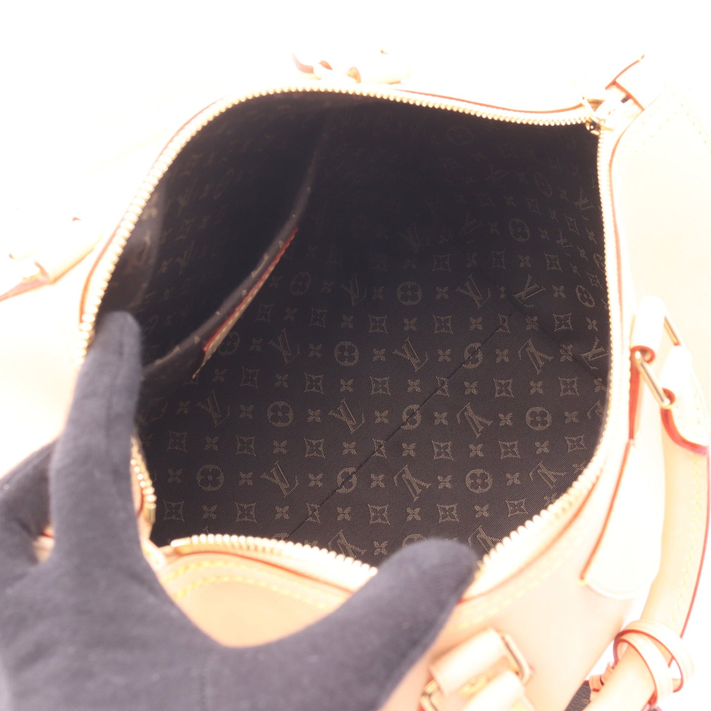 スピーディ ソフト 30 ハンドバッグ レザー ベージュ 2WAY ルイヴィトン バッグ LOUIS VUITTON
