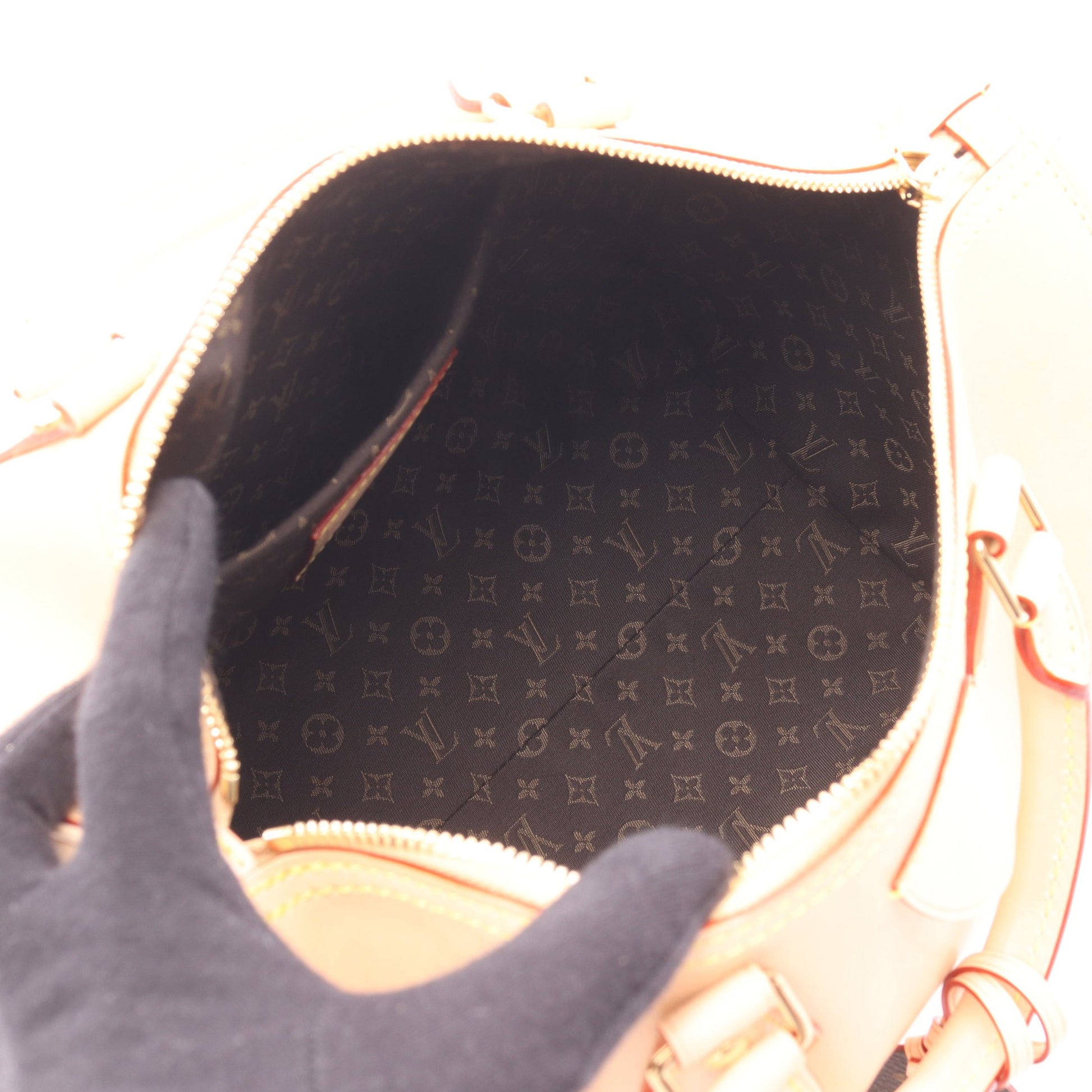 スピーディ ソフト 30 ハンドバッグ レザー ベージュ 2WAY ルイヴィトン バッグ LOUIS VUITTON