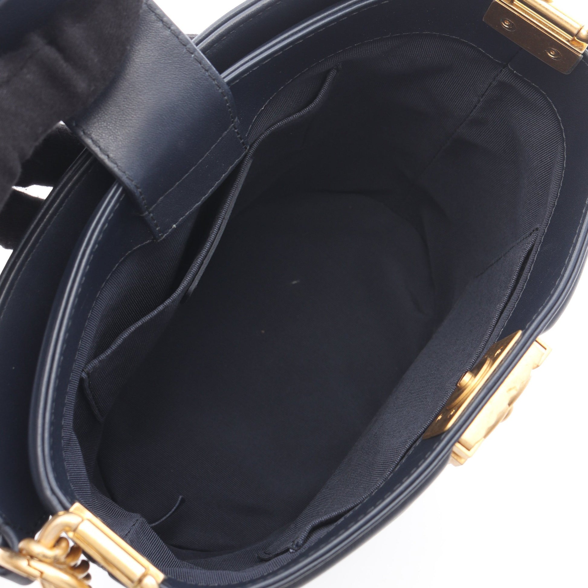 ボーイシャネル チェーンショルダーバッグ ラムスキン ネイビー ゴールド金具 2WAY シャネル バッグ CHANEL