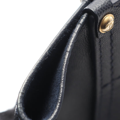 ドーヴィル チェーンショルダーバッグ チェーントートバッグ キャビアスキン ネイビー ゴールド金具 2WAY シャネル バッグ CHANEL
