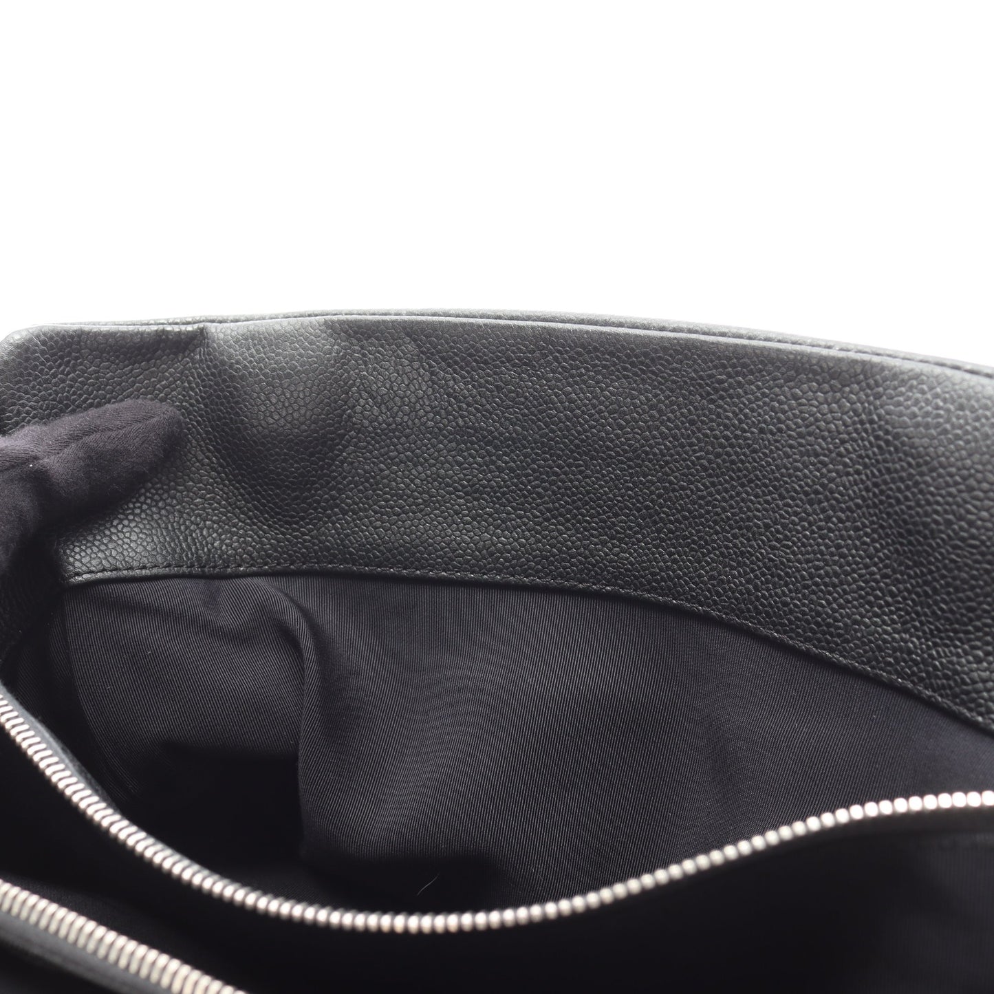 ココマーク チェーンショルダーバッグ キャビアスキン ダークグレー シルバー金具 シャネル バッグ CHANEL