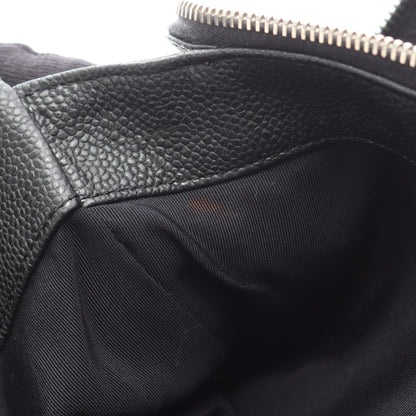 ココマーク チェーンショルダーバッグ キャビアスキン ダークグレー シルバー金具 シャネル バッグ CHANEL