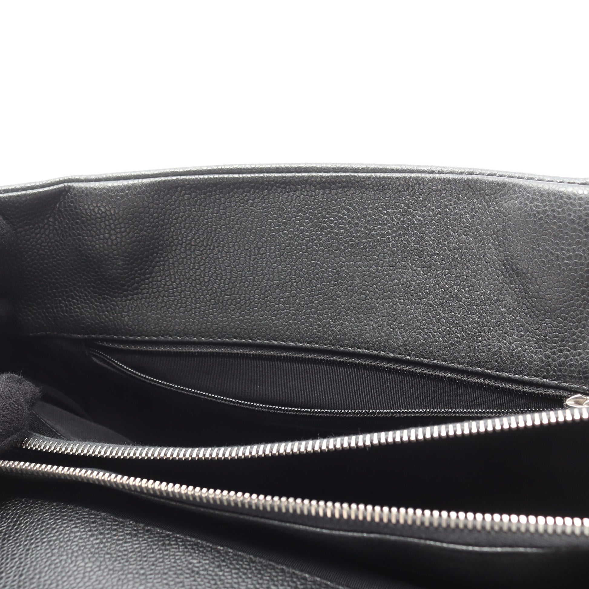 ココマーク チェーンショルダーバッグ キャビアスキン ダークグレー シルバー金具 シャネル バッグ CHANEL