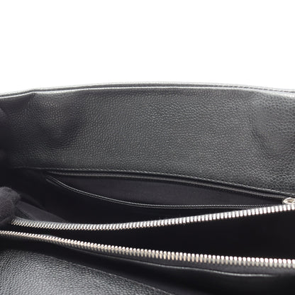 ココマーク チェーンショルダーバッグ キャビアスキン ダークグレー シルバー金具 シャネル バッグ CHANEL