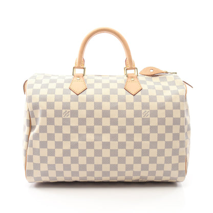 スピーディ35 ダミエアズール ハンドバッグ PVC レザー ホワイト ルイヴィトン バッグ LOUIS VUITTON