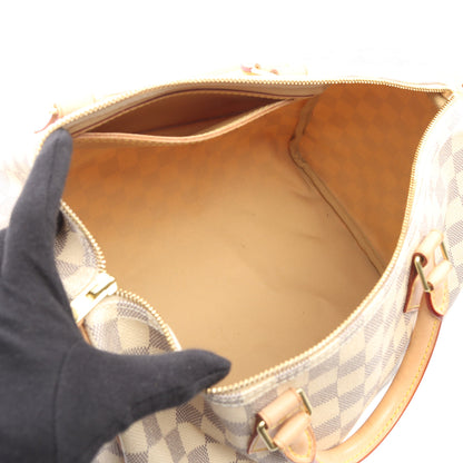 スピーディ35 ダミエアズール ハンドバッグ PVC レザー ホワイト ルイヴィトン バッグ LOUIS VUITTON