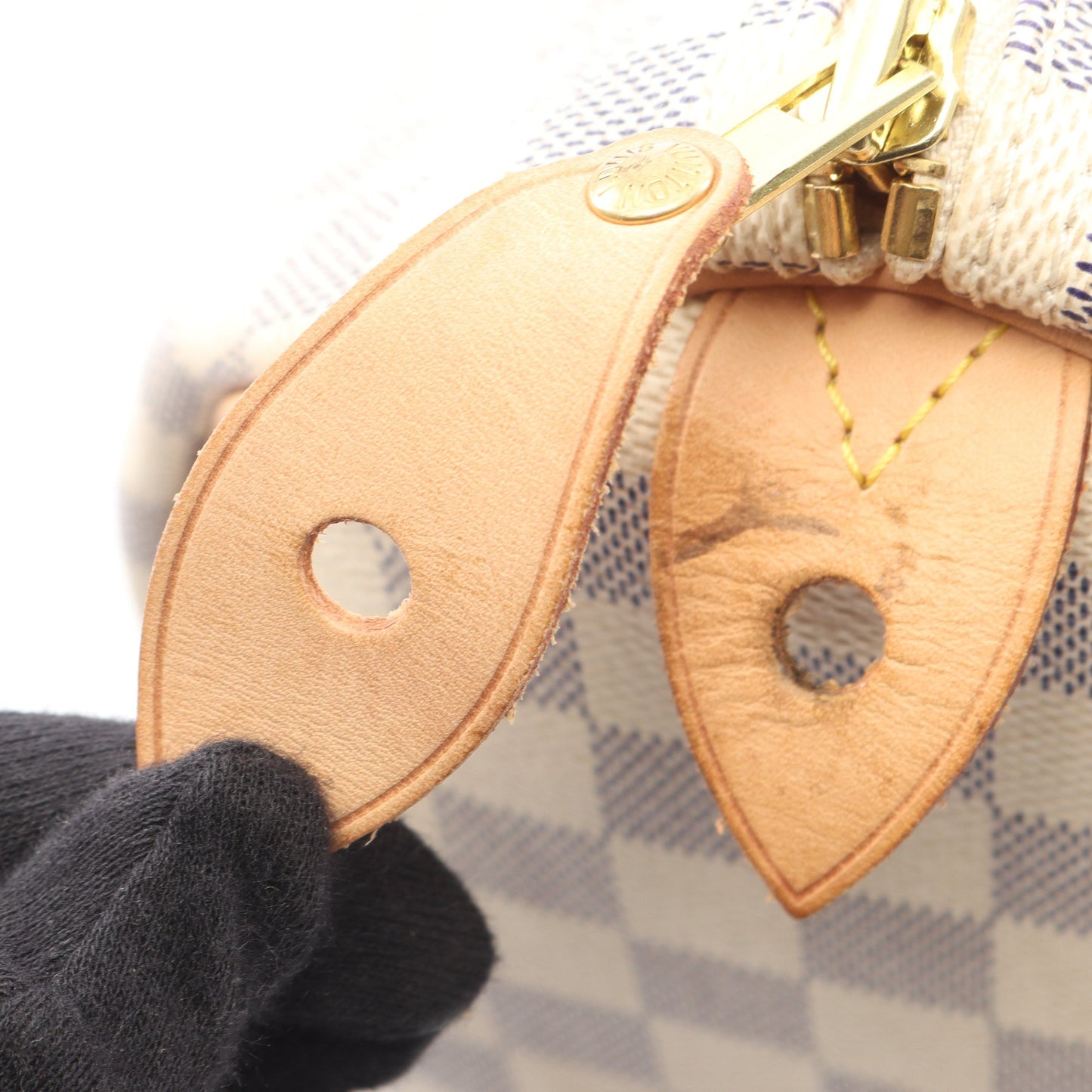 スピーディ35 ダミエアズール ハンドバッグ PVC レザー ホワイト ルイヴィトン バッグ LOUIS VUITTON