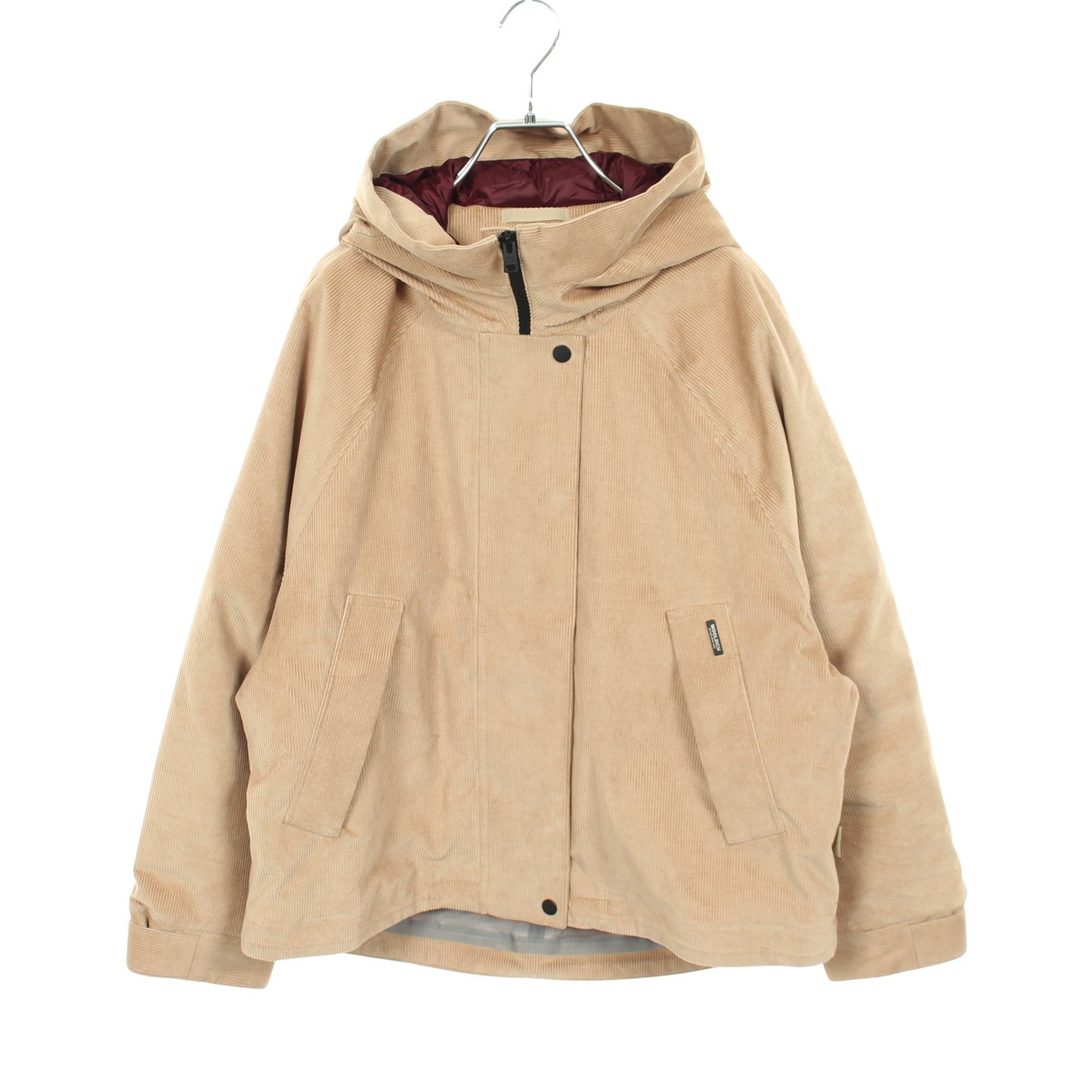 コーデュロイ フード付き ダウンジャケット コットン ベージュ ウールリッチ アウター WOOLRICH