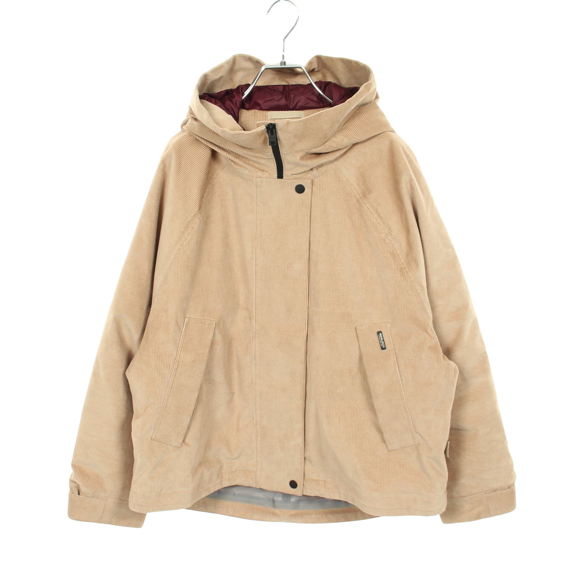 コーデュロイ フード付き ダウンジャケット コットン ベージュ ウールリッチ アウター WOOLRICH