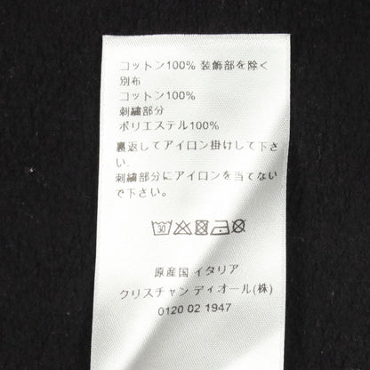 アーカイブパッチ 裏起毛 プルオーバーパーカー コットン ブラック ディオール トップス DIOR