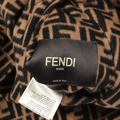 ズッカ フード付き リバーシブル コート ウール ブラック ベージュ フェンディ アウター FENDI