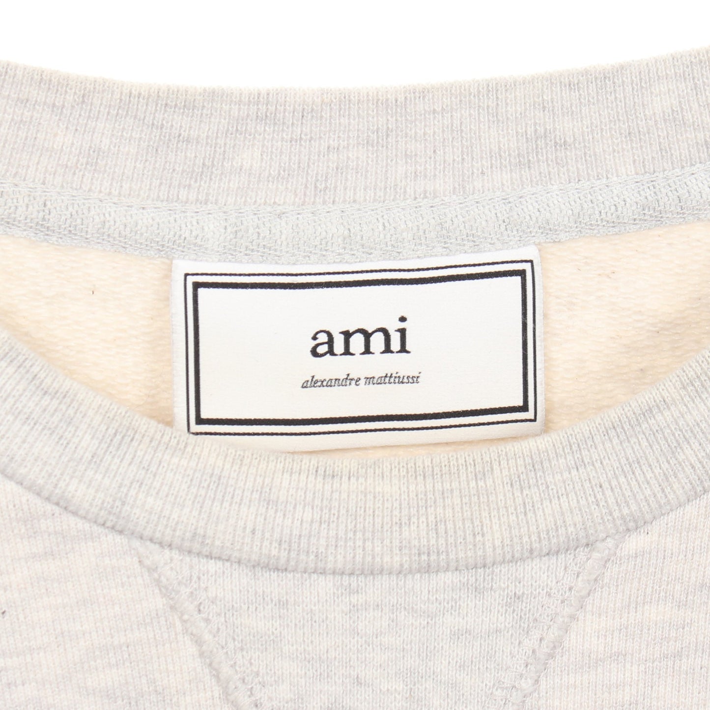 ハートロゴ クルーネック スウェットシャツ コットン グレー アミアレクサンドルマテュッシ トップス AMI Alexandre Mattiussi