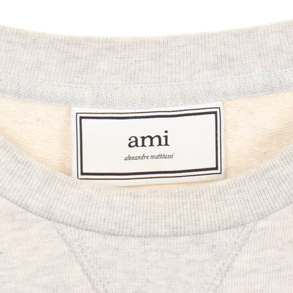 ハートロゴ クルーネック スウェットシャツ コットン グレー アミアレクサンドルマテュッシ トップス AMI Alexandre Mattiussi