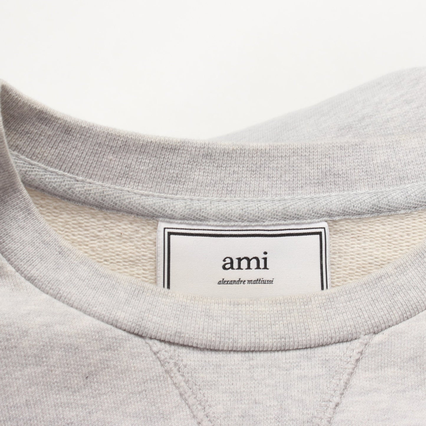 ハートロゴ クルーネック スウェットシャツ コットン グレー アミアレクサンドルマテュッシ トップス AMI Alexandre Mattiussi