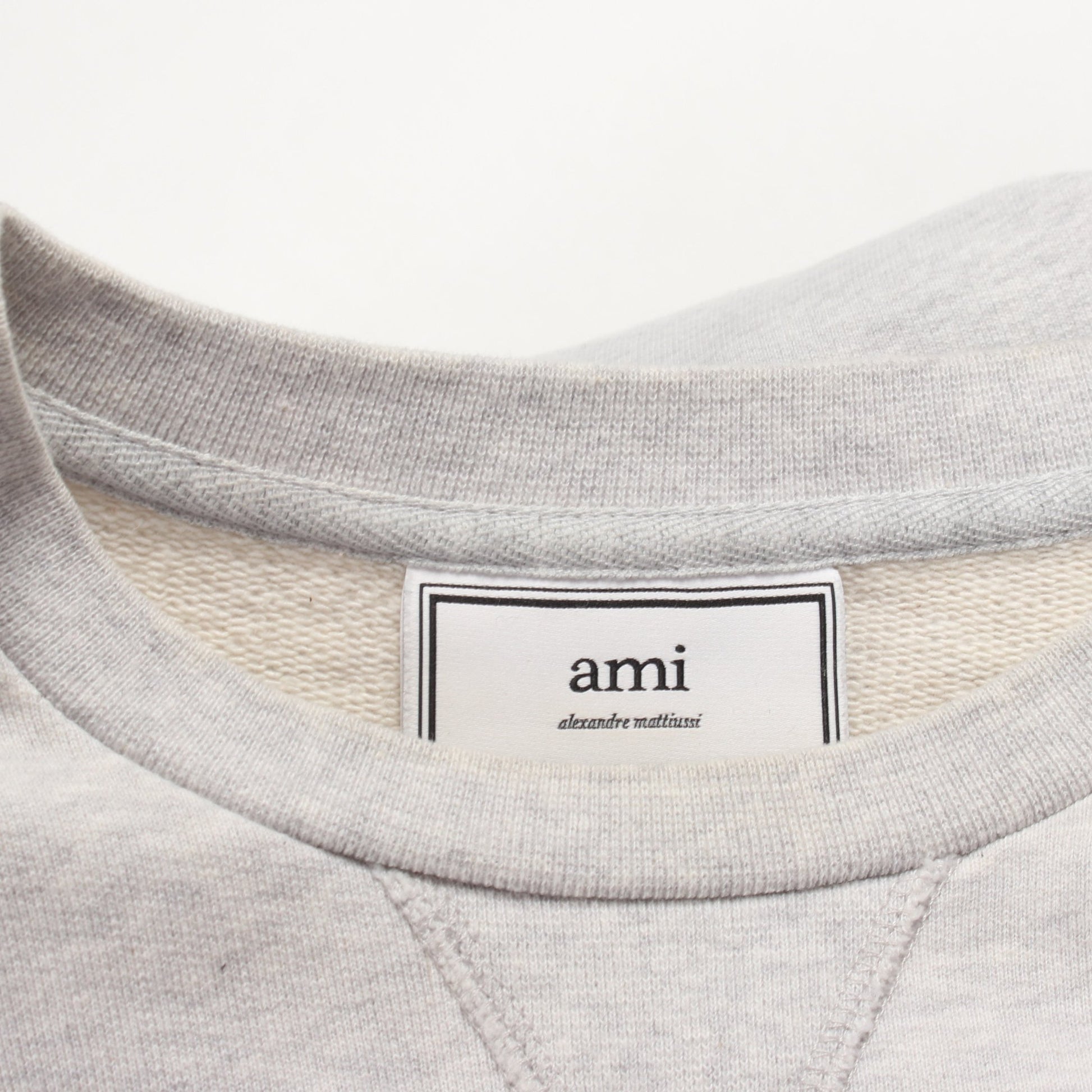 ハートロゴ クルーネック スウェットシャツ コットン グレー アミアレクサンドルマテュッシ トップス AMI Alexandre Mattiussi