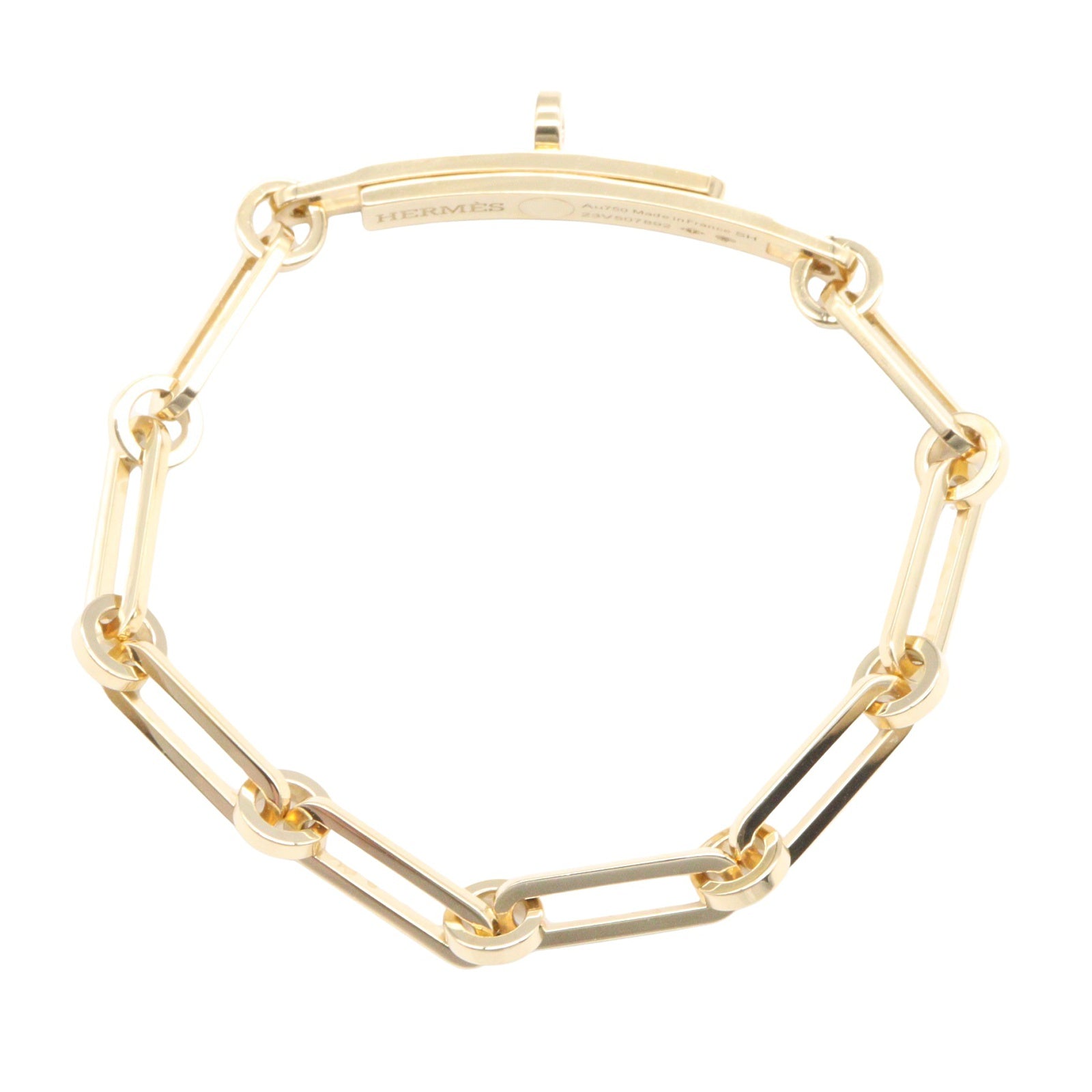 ケリーシェーヌPM 6Pダイヤ ブレスレット ブレスレット K18YG ダイヤモンド イエローゴールド クリア エルメス アクセサリー HERMES