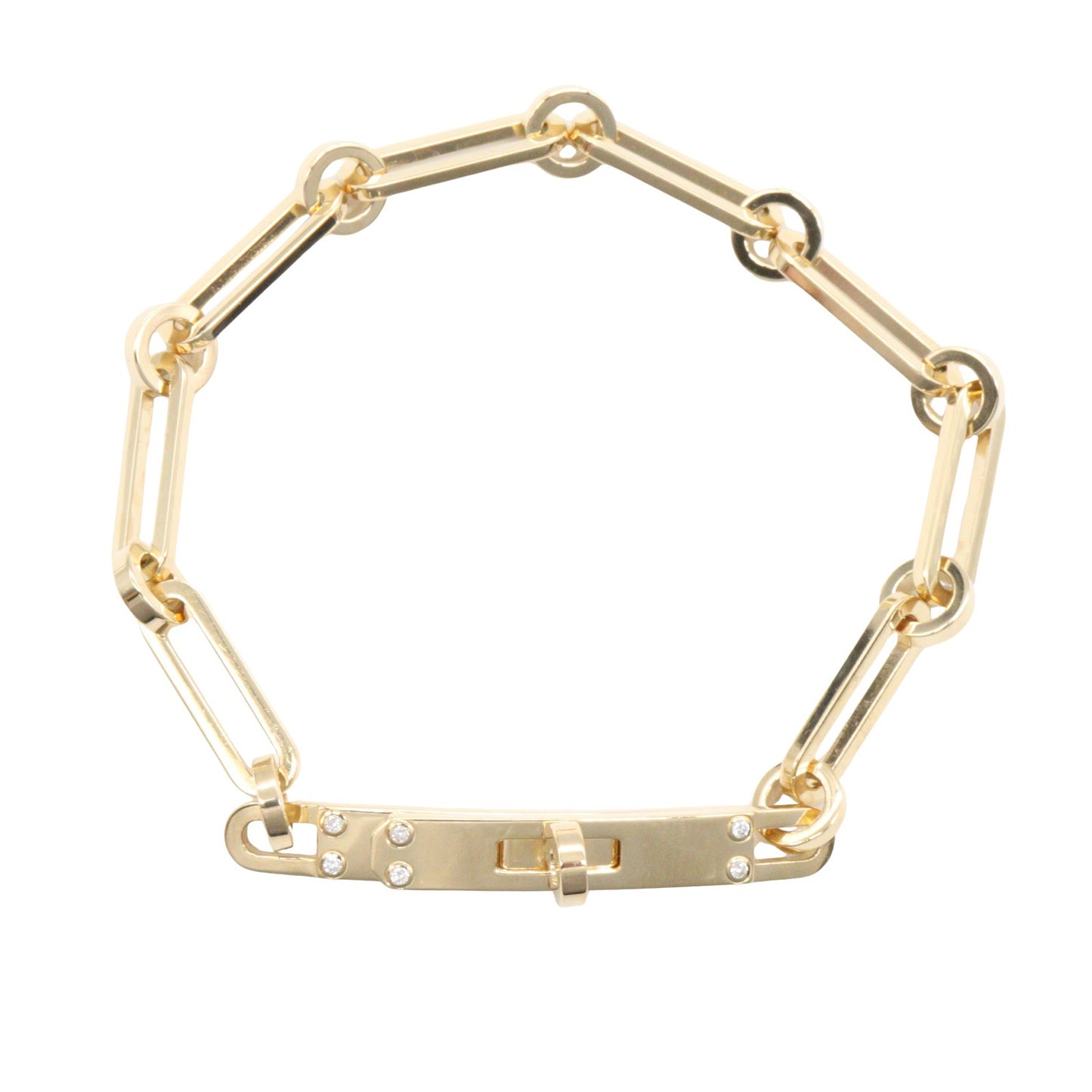ケリーシェーヌPM 6Pダイヤ ブレスレット ブレスレット K18YG ダイヤモンド イエローゴールド クリア エルメス アクセサリー HERMES