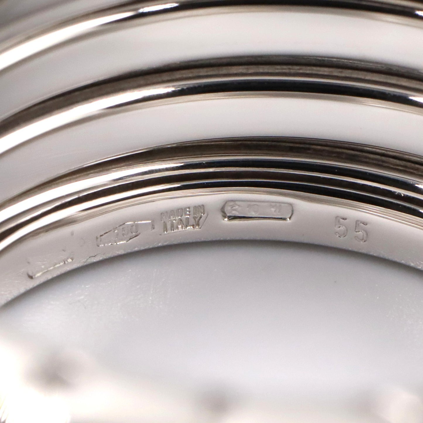 B-zero1 ビーゼロワン リング 4バンド リング 指輪 K18WG ホワイトゴールド ブルガリ アクセサリー BVLGARI