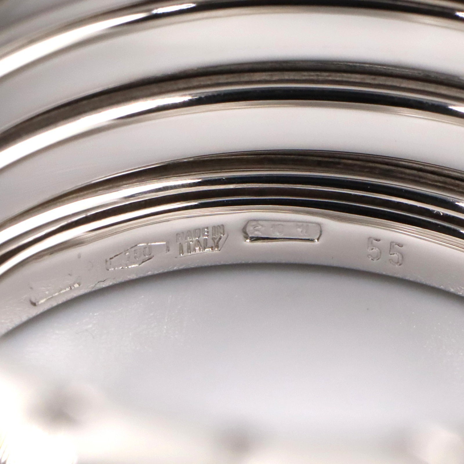 B-zero1 ビーゼロワン リング 4バンド リング 指輪 K18WG ホワイトゴールド ブルガリ アクセサリー BVLGARI