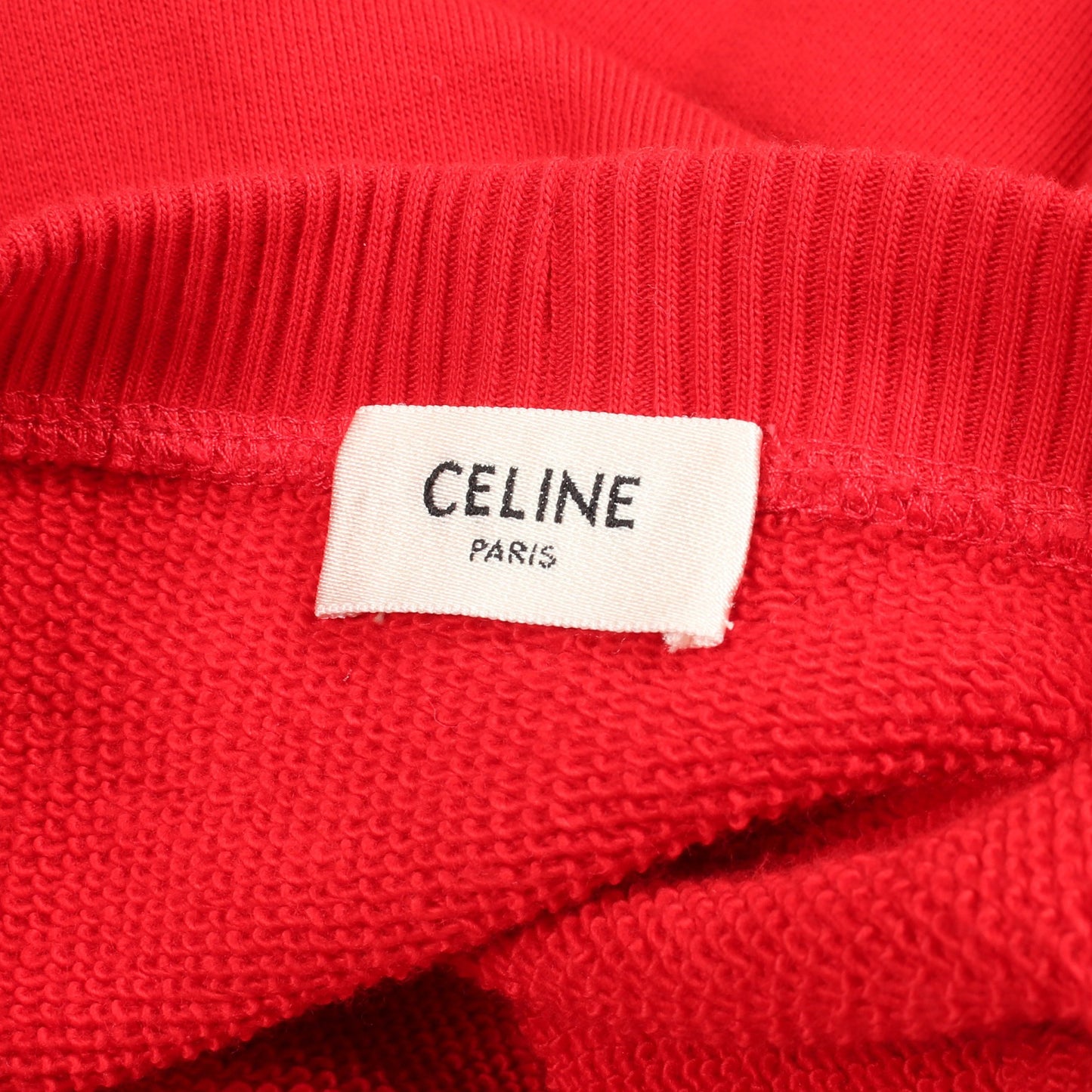 トリオンフ クルーネック スウェットシャツ コットン レッド セリーヌ トップス CELINE