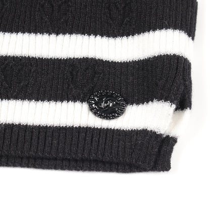 ココマーク ショートスリーブ ニット カシミヤ コットン ブラック シャネル トップス CHANEL