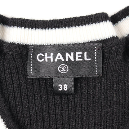 ココマーク ショートスリーブ ニット カシミヤ コットン ブラック シャネル トップス CHANEL