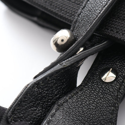 パリビアリッツPM ハンドバッグ トートバッグ コーティングキャンバス レザー ブラック シルバー金具 シャネル バッグ CHANEL