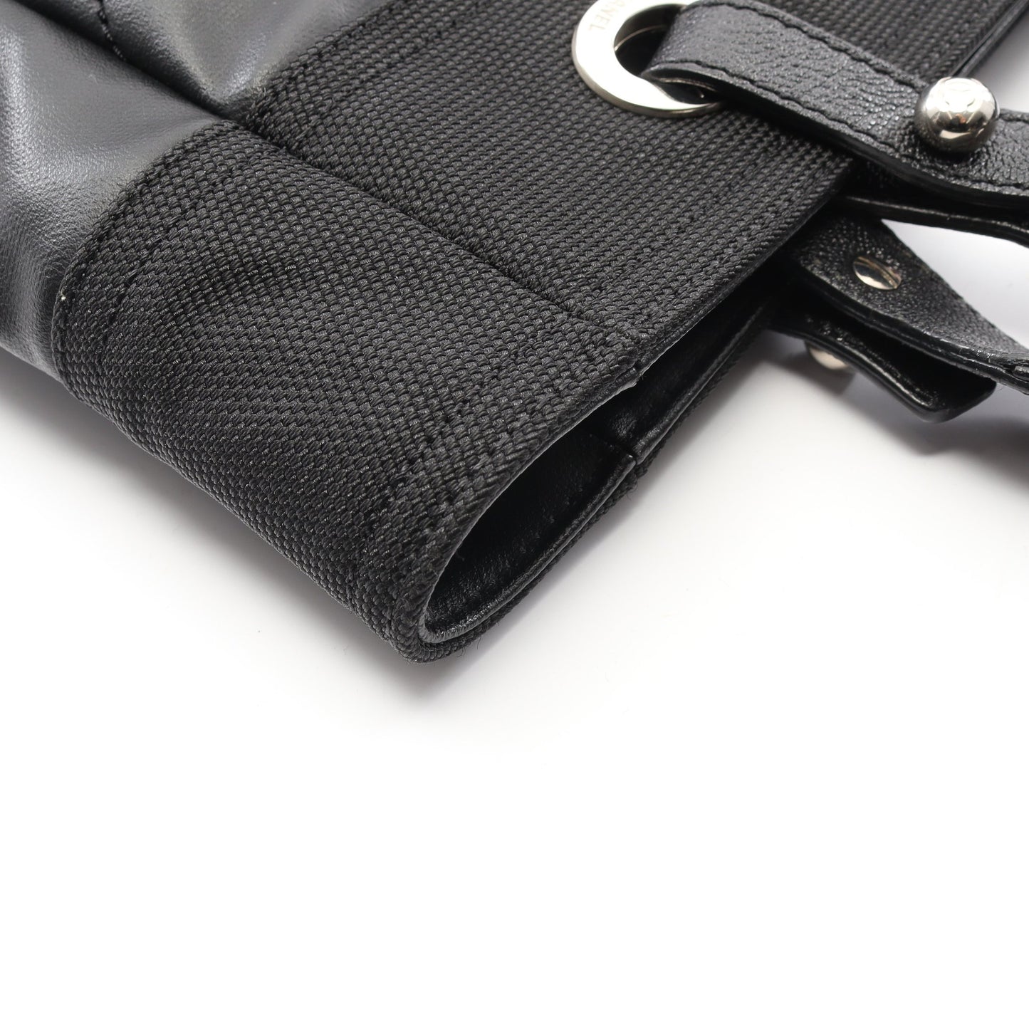 パリビアリッツPM ハンドバッグ トートバッグ コーティングキャンバス レザー ブラック シルバー金具 シャネル バッグ CHANEL