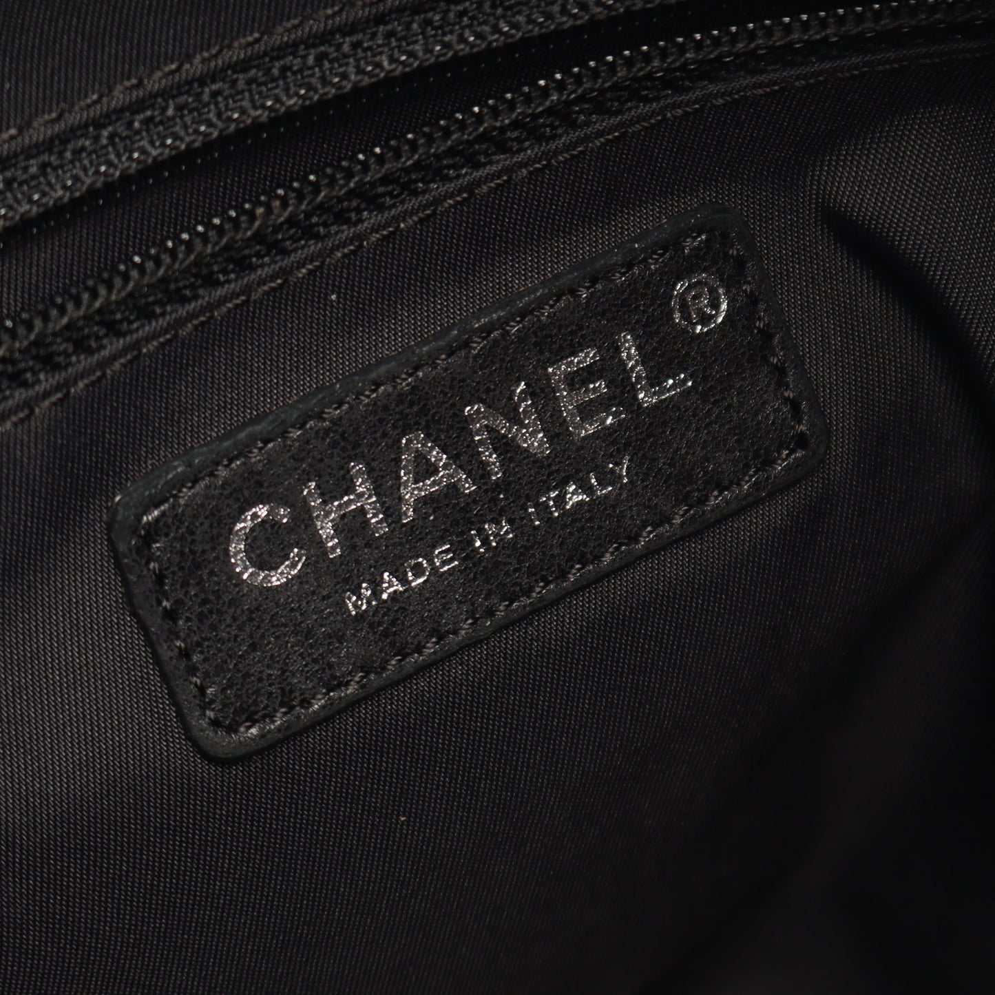 パリビアリッツPM ハンドバッグ トートバッグ コーティングキャンバス レザー ブラック シルバー金具 シャネル バッグ CHANEL