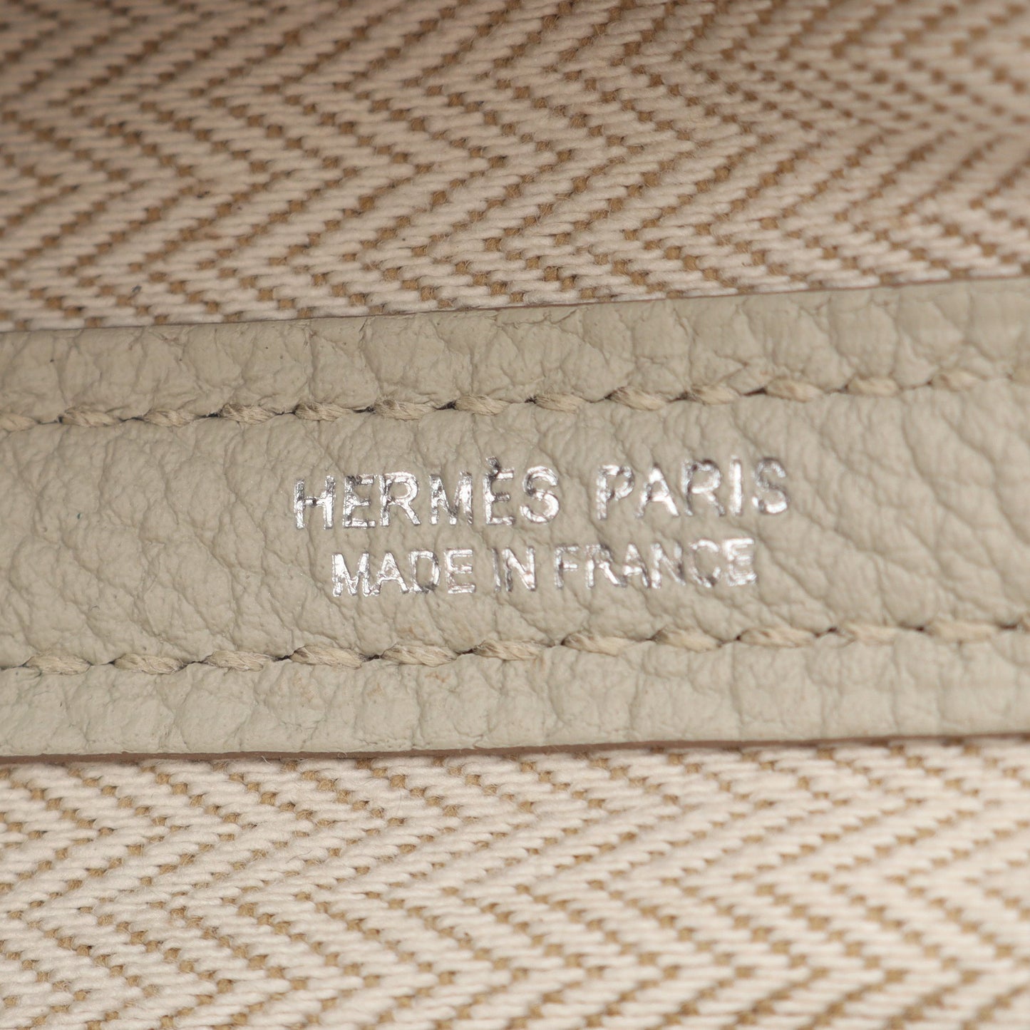 ガーデンパーティTPM ベトン ハンドバッグ トートバッグ ネゴンダ アイボリー シルバー金具 K刻印 エルメス バッグ HERMES