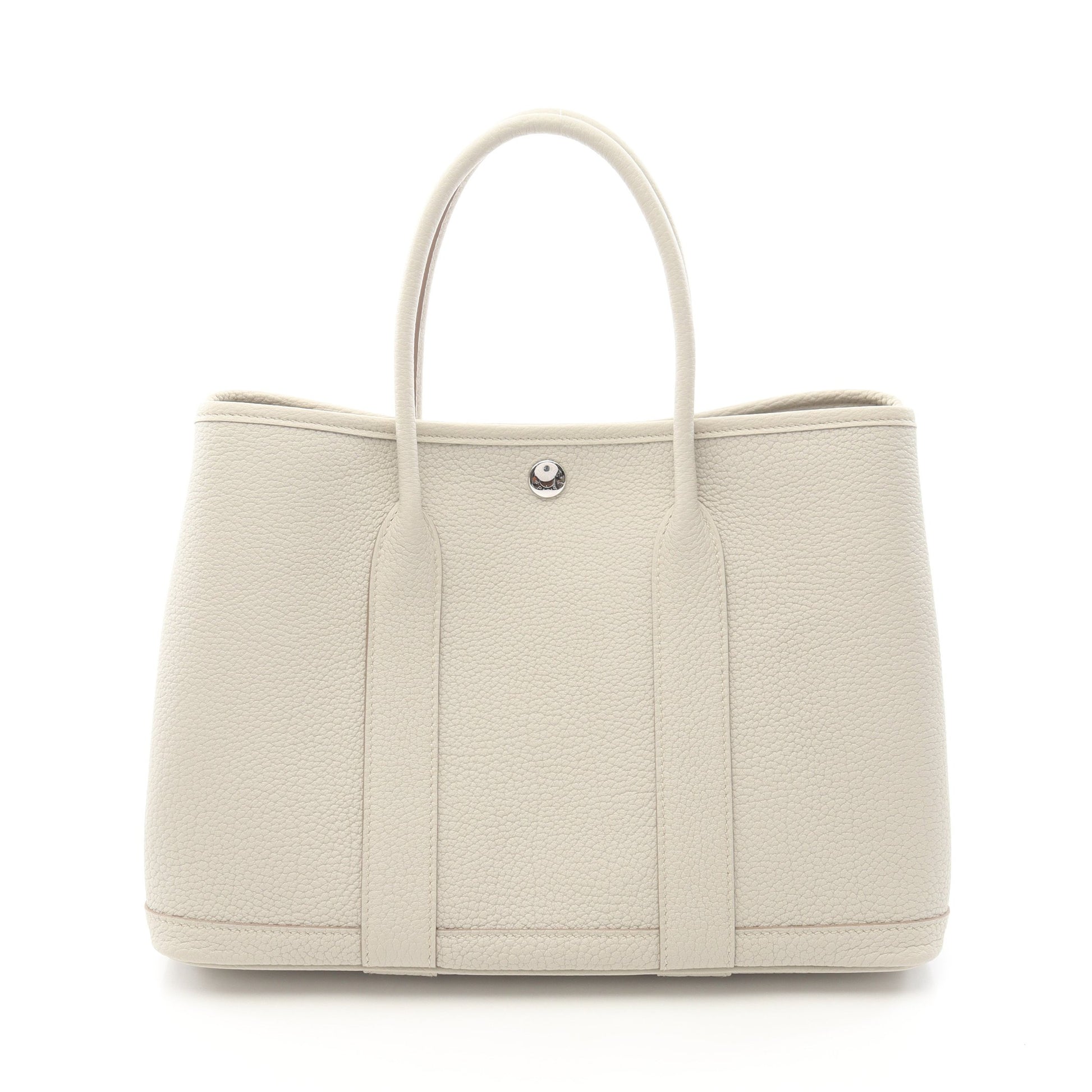 ガーデンパーティTPM ベトン ハンドバッグ トートバッグ ネゴンダ アイボリー シルバー金具 K刻印 エルメス バッグ HERMES