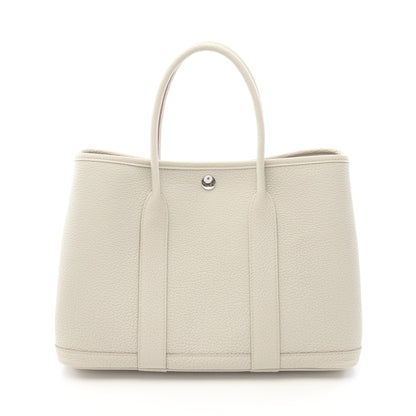 ガーデンパーティTPM ベトン ハンドバッグ トートバッグ ネゴンダ アイボリー シルバー金具 K刻印 エルメス バッグ HERMES