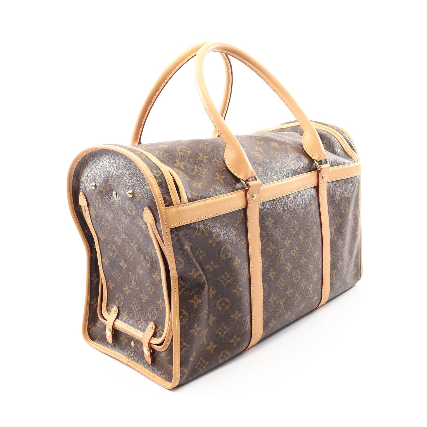 サック シヤン50 モノグラム ペットキャリー ボストンバッグ PVC レザー ブラウン ルイヴィトン バッグ LOUIS VUITTON