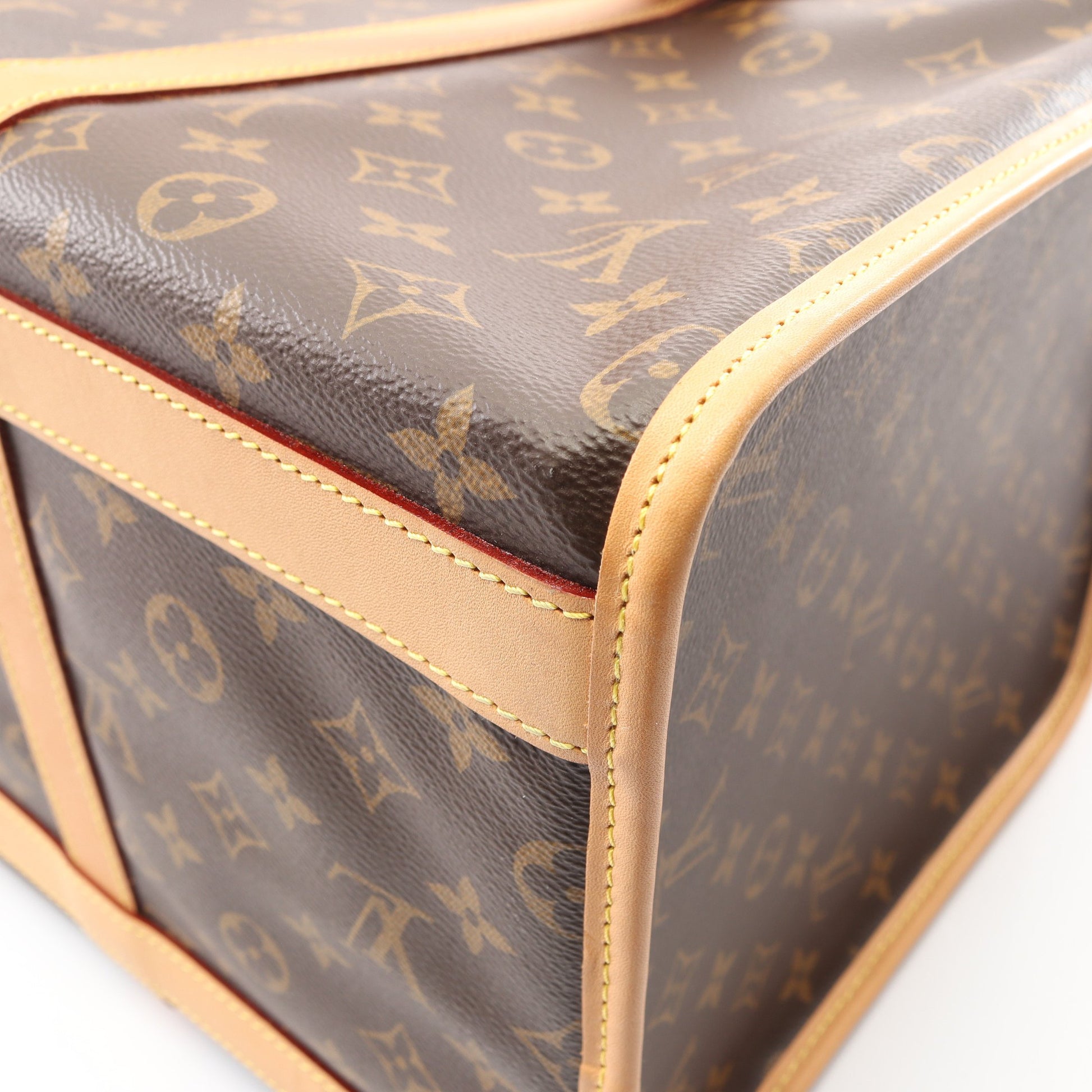 サック シヤン50 モノグラム ペットキャリー ボストンバッグ PVC レザー ブラウン ルイヴィトン バッグ LOUIS VUITTON
