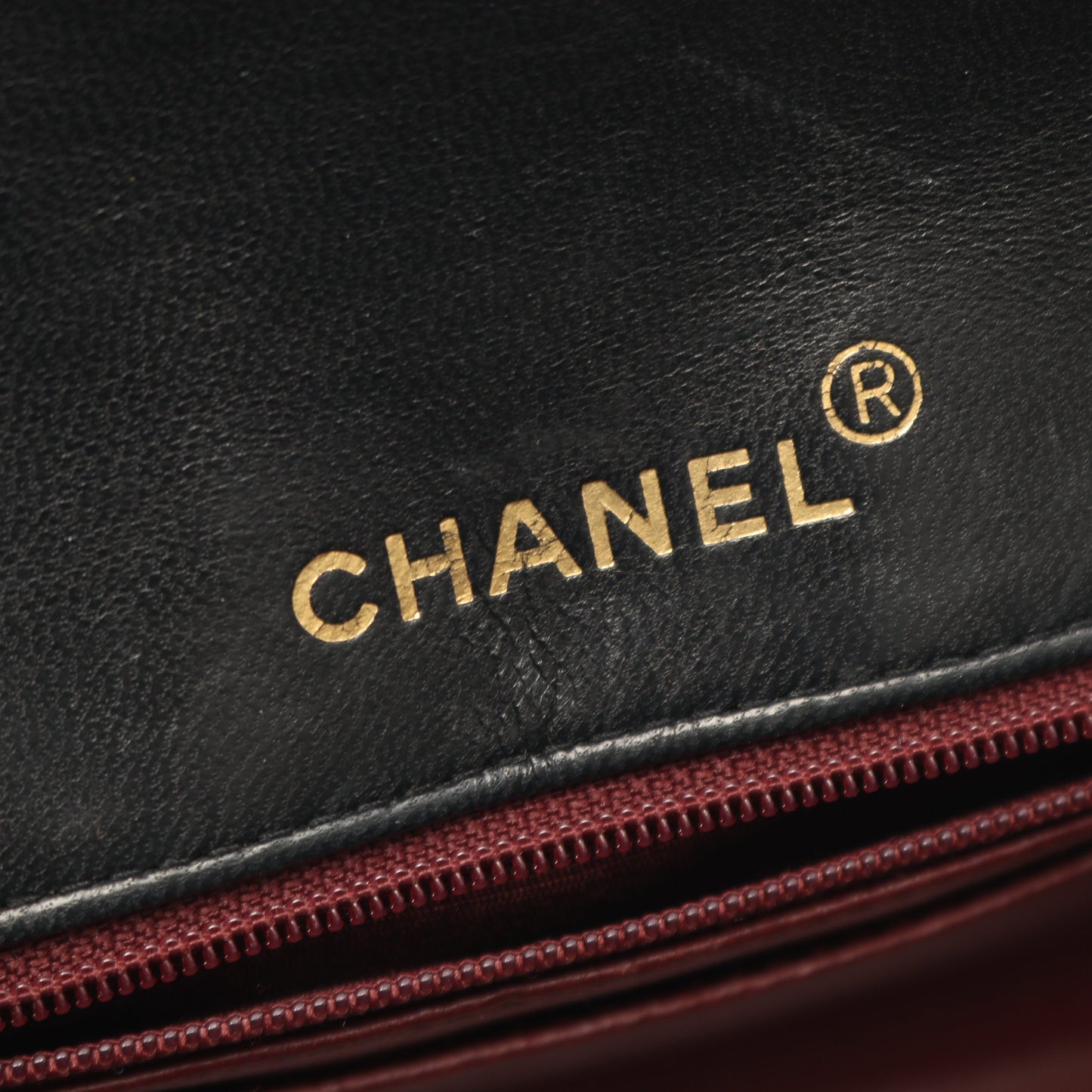 マトラッセ ダイアナフラップ チェーンショルダーバッグ ラムスキン ブラック ゴールド金具 シャネル バッグ CHANEL