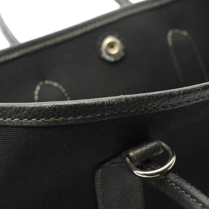 ガーデンファイルPM ハンドバッグ トートバッグ トワルオフィシエ レザー ブラック シルバー金具 2WAY □H刻印 エルメス バッグ HERMES